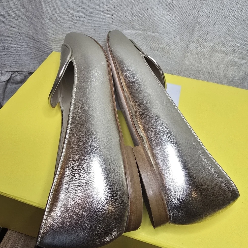 Elegant Mavette  Silver Loafers for Women
